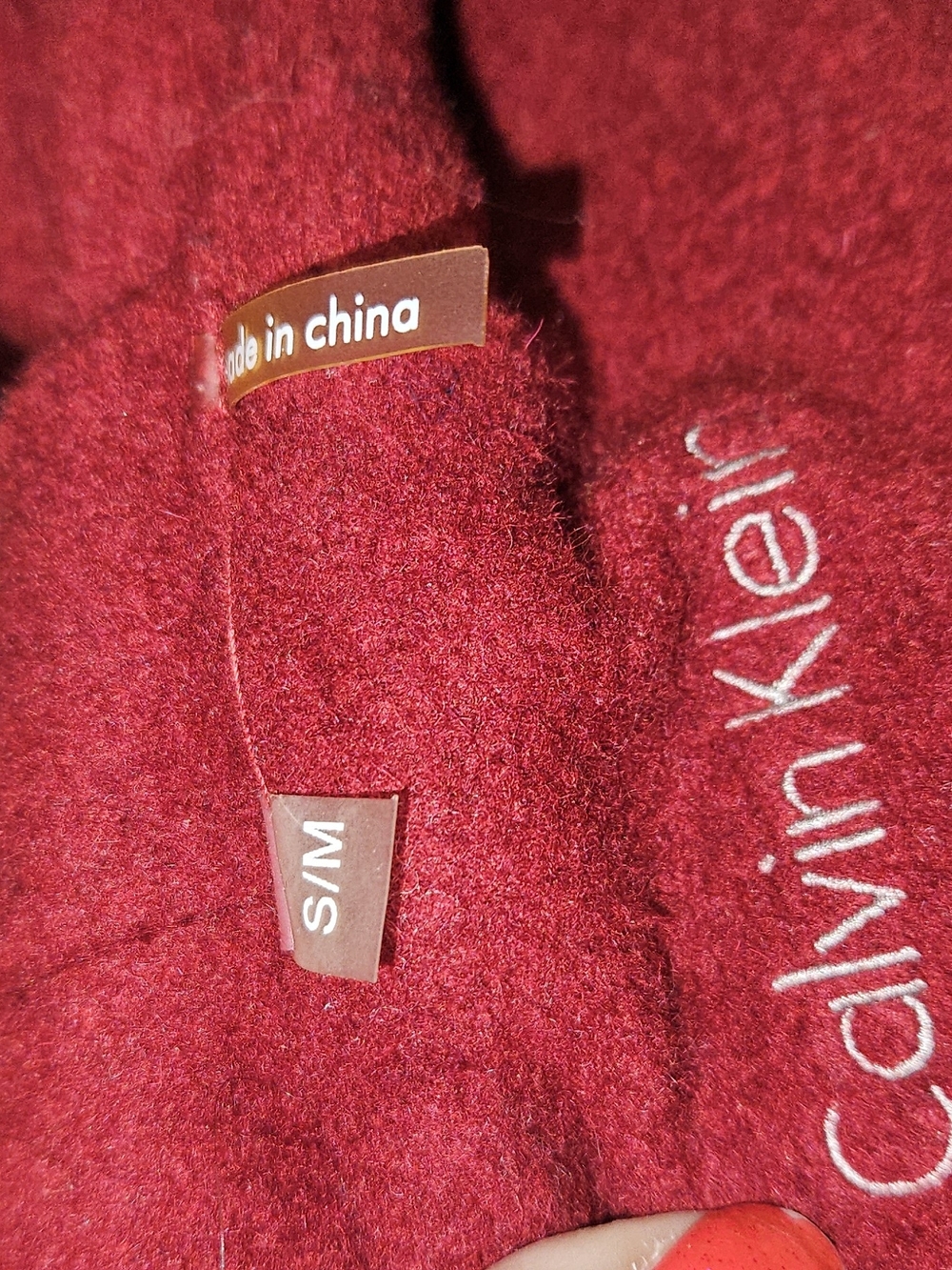 Calvin Klein Crimson Red Wool Blend Belted Double Breasted Cape Coat S/M - Picture 8 of 13
